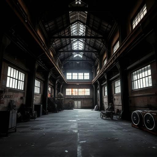 An abandoned factory offering an edgy industrial backdrop