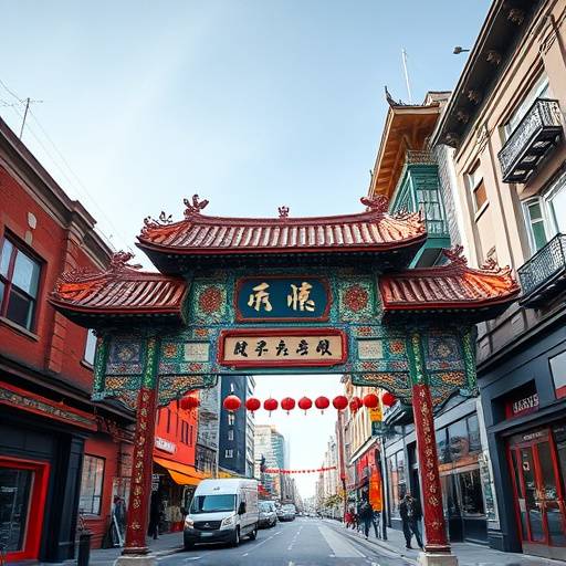 Vancouver's Chinatown with its ornate gates and traditional buildings